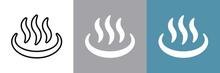 温泉のシンプルなアイコン