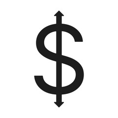 Obraz premium Rounded US Dollar Double Arrow Icon