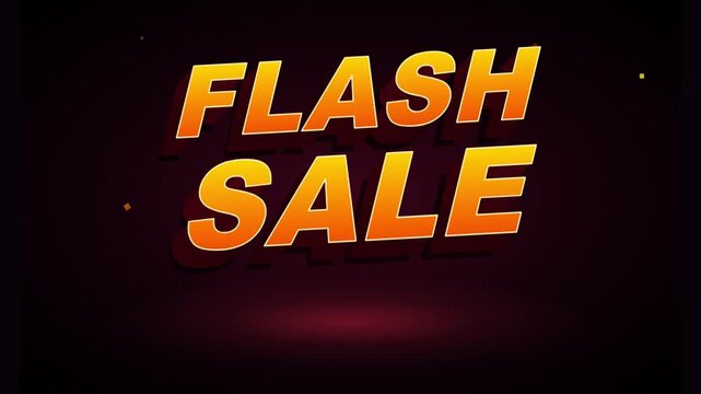 Dynamic Flash Sale Announcement with Animated Text and Special Offers.