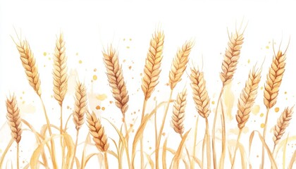 Golden wheat ears sway gently in the breeze, showcasing the beauty of nature's harvest during a sunny day