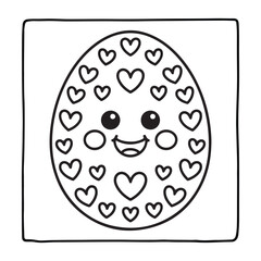 Obraz premium cute easter, BOLD and EASY COZY EASTER COLORING BOOK, bold and easy, victor art, line art, Coloring Pages, bold & easy cozy winter coloring book pages, cute line art