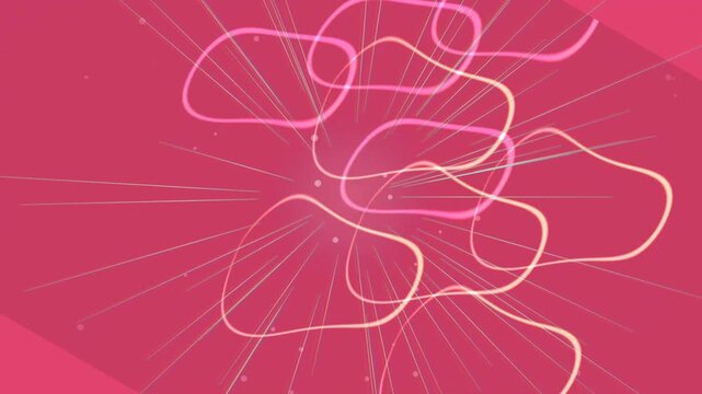 Abstract Pink Background with White Lines.