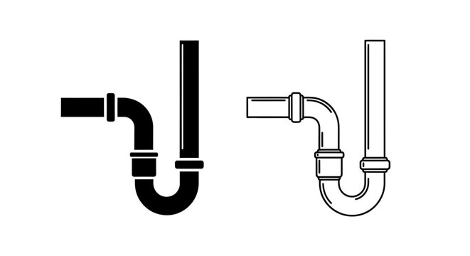 Plumbing pipes and fittings Vector