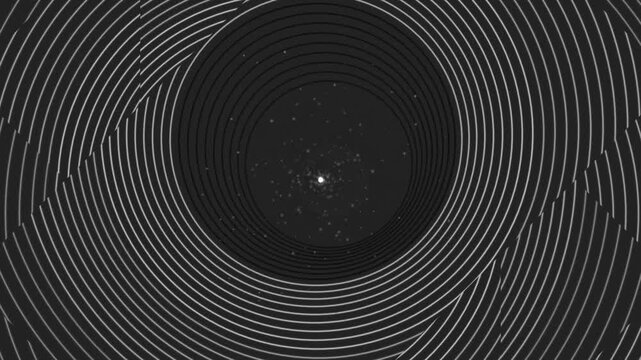 Black Background with White Concentric Circles.