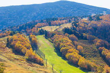 日本の風景・秋　山形県米沢市　紅葉の天元台高原