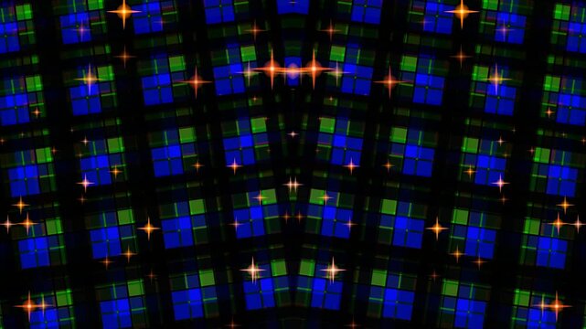 Vibrant Digital Pattern with Shining Lights.