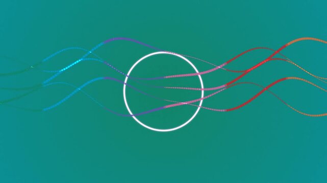 Colorful Wavy Lines on Solid Backgrounds.