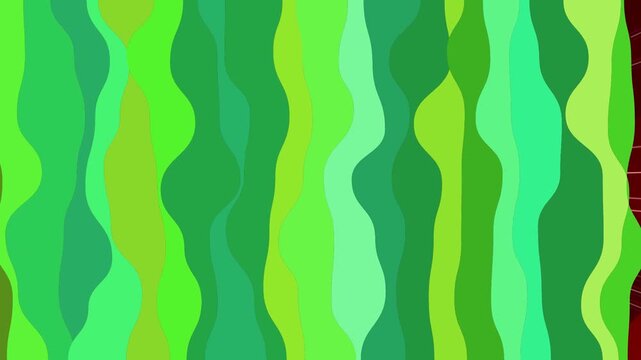 Green Wavy Stripes Pattern Background Animation.