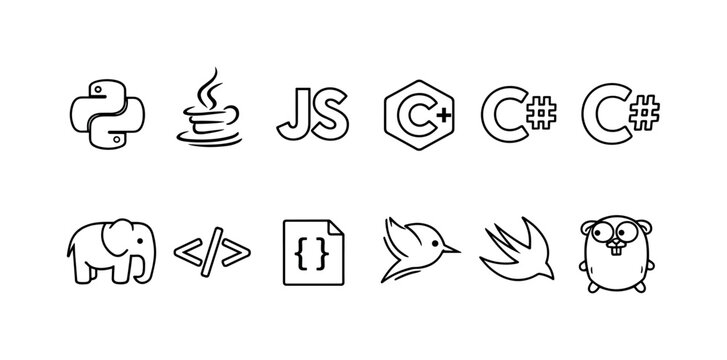 Programming Language Icons Images – Browse 55,675 Stock Photos, Vectors ...