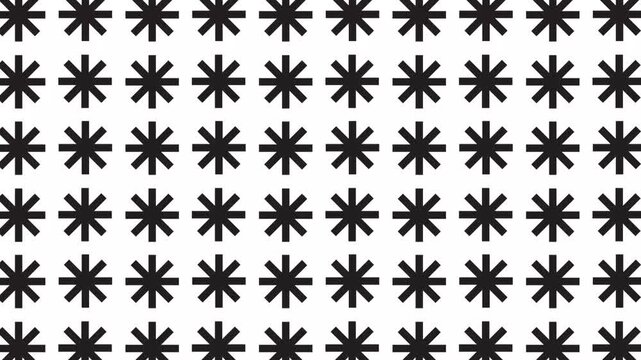 Clean and modern motion graphic featuring a seamless pattern loop of star in a Memphis style