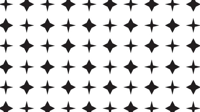 Clean and modern motion graphic featuring a seamless pattern loop of stars in a clean and minimalist style