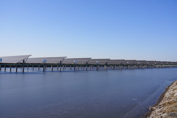 Obraz premium Solar panels green energy light energy