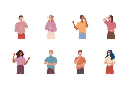 People Laughing Illustration Set