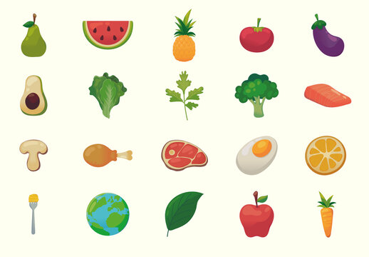 World Food Day Illustration Design Set