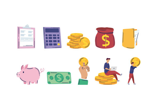 Finance Money Illustration Set