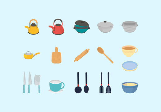 Kitchen Utensil Illustration Set