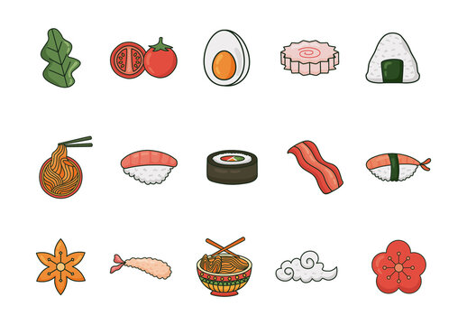 Japanese food Design Set