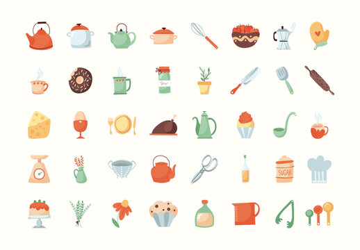 Kitchen Cooking Utensils Design Set