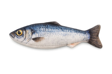 Obraz premium Realistic fish cat toy for pets on transparent background