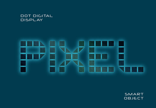 Panel Dot Digital Display Text Effect
