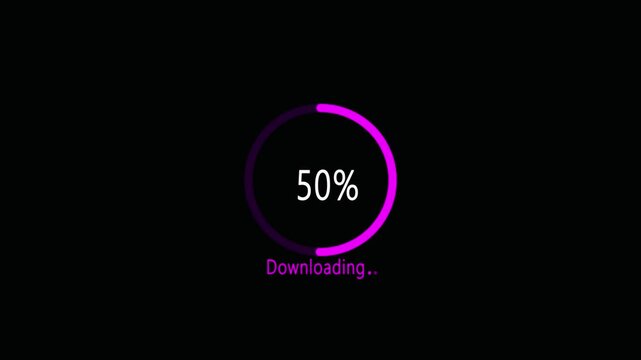 Animated circular loading mark blak background and no background.
