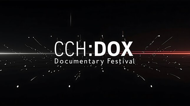Cch:dox documentary festival logo with dynamic background and text