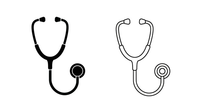 Medical stethoscope icons Vector