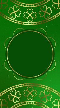 Vertical st patricks pattern with four leafs clover shamrock. perfect for saint patricks day event culture and greeting