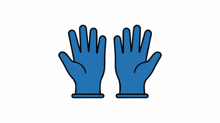 Obraz premium Pair of Blue Medical Gloves With Open Fingers Presented Against A White Background In A Studio Setting