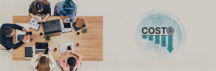 Cost reduction and cost saving through digital transformation, business cost optimization, operational cost reduction, financial saving, and resource efficiency strategies for business success. Spline