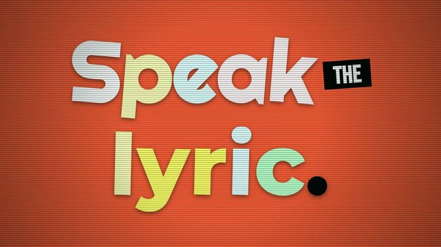 Dynamic text animation Speak the lyric on orange scanline background Great for motivation quote opener