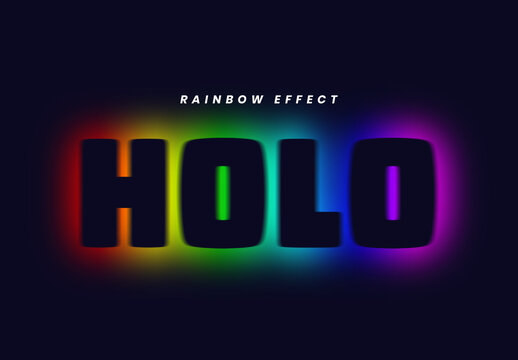Blurred Rainbow Glow Text Effect
