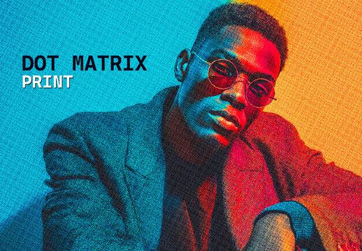 Analog Dot Matrix Print Photo Effect