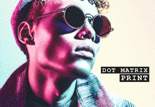 Dot Matrix Print Photo Effect