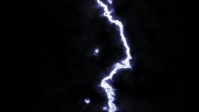 Realistic **Blue Lightning Bolt Storm** Electrical Plasma **Overlay** Loop 4K