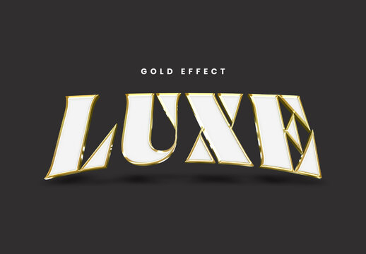 Luxury Gold Metallic Edge Text Effect