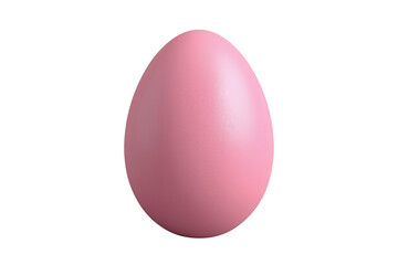 Pink easter egg with matte finish, symbolizing spring, new life, and holiday celebration, transparent background