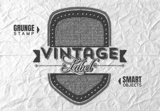 Vintage Grunge Stamp Effect Mockup