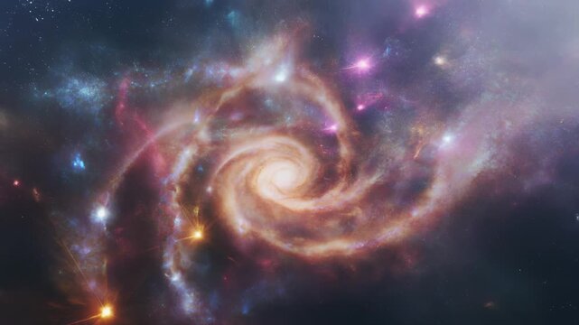 星雲の奥深くを漂い色彩が鼓動する夢幻の宇宙空間