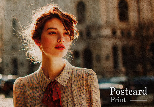 Vintage Travel Postcard Print Photo Effect