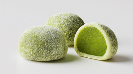 鮮やかな緑色の抹茶餡がたっぷり詰まった上品で柔らかな抹茶大福