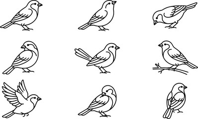 Fototapeta premium Crane bird svg, Crane bird silhouette, Japanese crane svg, Sandhill crane svg, Crane silhouette, Crane svg set 