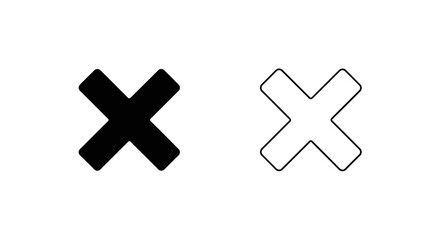 Fototapeta premium Black and white crosses Vector