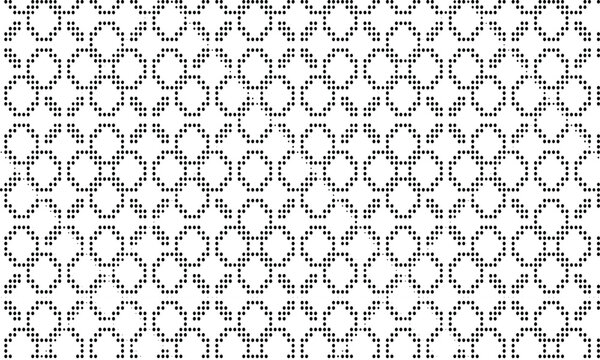 Geometric pattern with intricate details on white surface