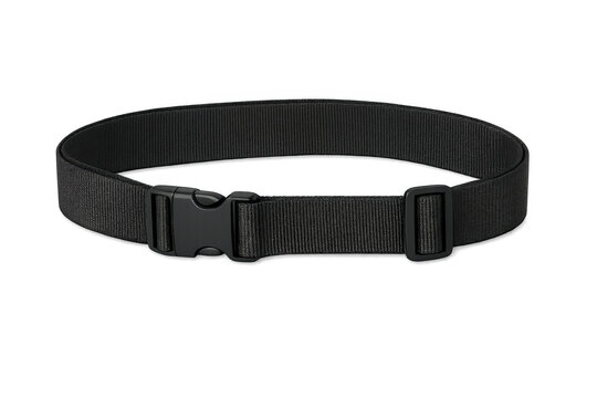 Black nylon tactical belt with quick release buckle