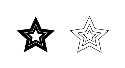 Obraz premium Black and white star Vector
