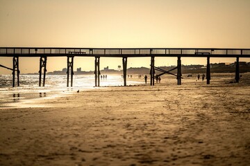 Fototapeta premium pier at sunset