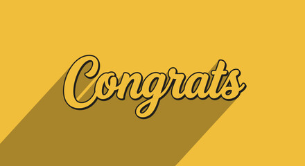 Obraz premium Congrats Text with Shadow Effect.