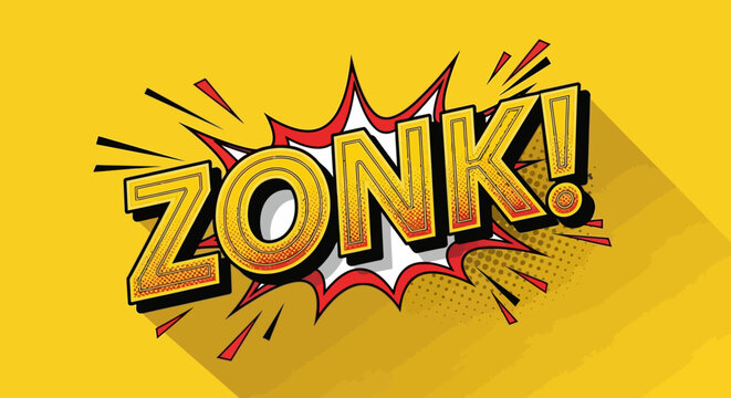 Comic Book Style Zonk Exclamation Burst.