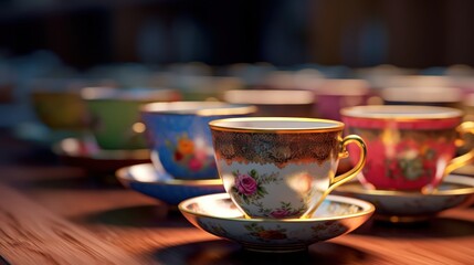 Experience the timeless elegance of a meticulously crafted tea set, inviting moments of refined indulgence.